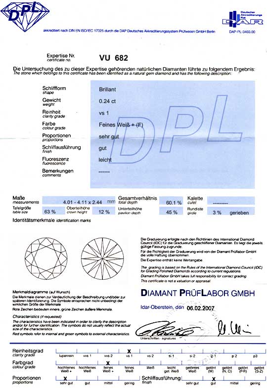 Foto 9 - Diamant, DPL Brillant 0,24ct Top Wesselton F VS1, D5764