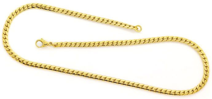 Foto 1 - Flachpanzer Halskette in 43cm Länge in Gelbgold 14K/585, K3057