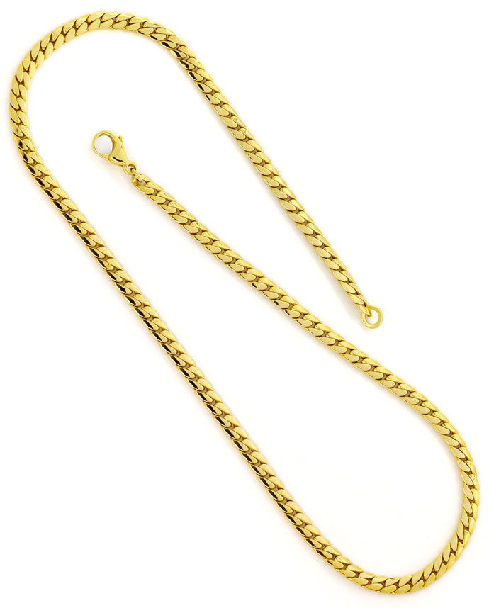 Foto 3 - Flachpanzer Halskette in 43cm Länge in Gelbgold 14K/585, K3057