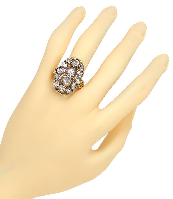 Foto 4 - Sensationeller antiker Ring riesige Diamantrosen 3,15ct, S9930